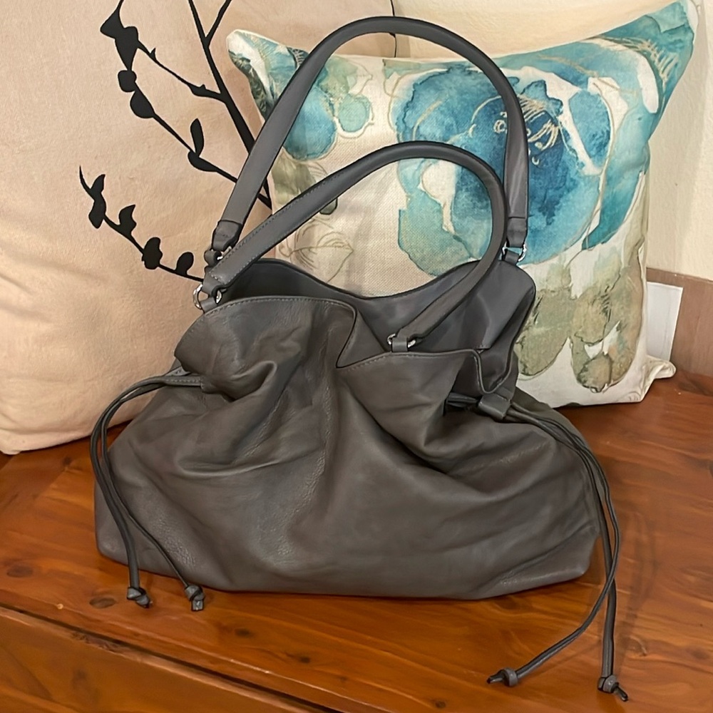 Clark’s Slouch Drawstring Leather Handbag